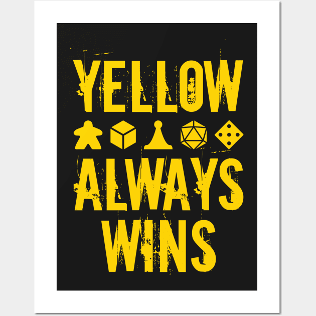 Yellow Always Wins Wall Art by WinCondition